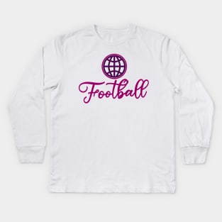 Football Girl Kids Long Sleeve T-Shirt